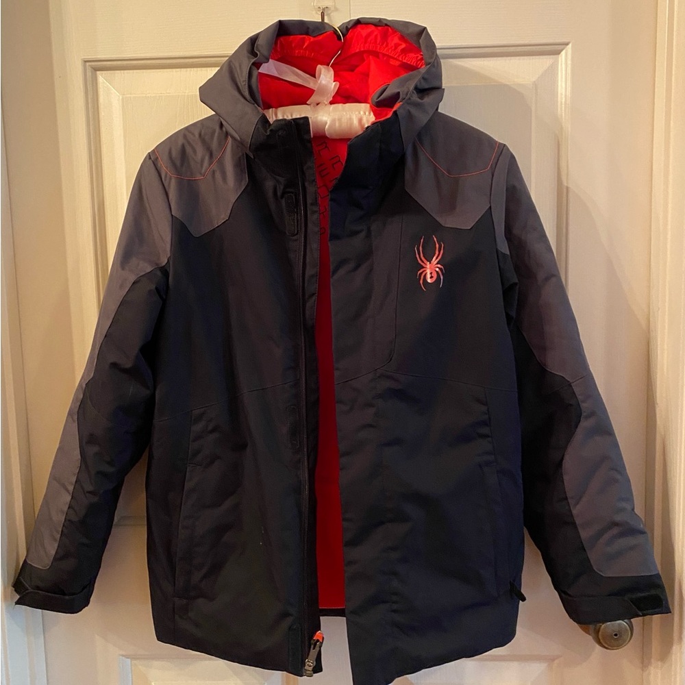 SPYDER YOUTH CITY-TO-SLOPE FULL ZIP HOODED JACKET, Sz 14/Lg